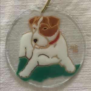 Stained Glass Rough Jack Russell /Xmas ornament